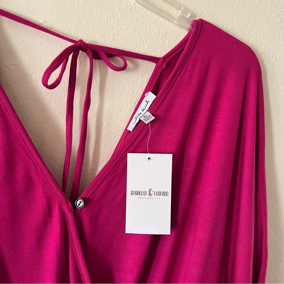 NWT White Birch Ruffled Crossover Body Suit - Picture 8 of 8